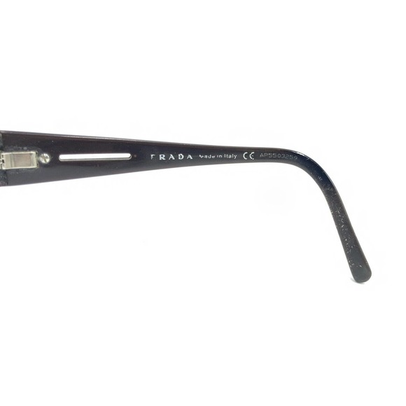 Prada VPR 17L 7N6-1O1 Striped Brown Black Eyeglasses Frames 54-15 135 Italy - Picture 9 of 12